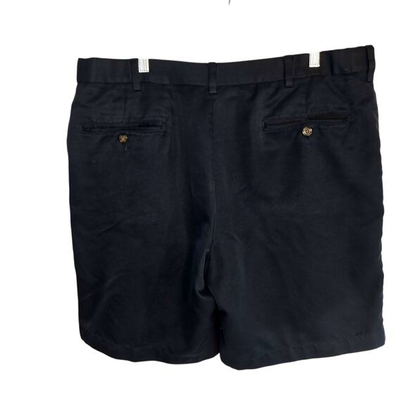 Roundtree & Yorke 38 Men's Navy Shorts Pleated Zipper Button - Picture 5 of 6